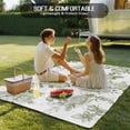 thumbnail image 4 of Sage Green Flower Outdoor Rug 3x5 Ft - Reversible Patio Rug Outdoor Camping Rugs, Vintage Country Rose Leaf Floral Washable Indoor Outdoor Area Rugs, Non-Slip Outdoor Carpet Runner for Deck/Porch, 4 of 8