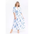 thumbnail image 1 of Vestido bordado de hojas Roman Fashion /Tallas Extras, 6068 (Blanco) blanco 40, 1 of 5