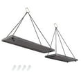 thumbnail image 1 of 2pcs Nordic Style Cotton Lanyard Wall-Mounted Wooden Floating Rack Storage Rack(Antique), 1 of 7