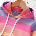 thumbnail image 7 of Sopiago Toddler Hoodies Girls Rainbow Printed Long Sleeve Drawstring Cotton Hooded Sweatshirts Pullover Tops Pink,18-24 Months, 7 of 7