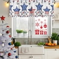 thumbnail image 5 of 4th of July Curtain Valances for Windows, Kitchen Valance Window Treatments Panel 2 Pack, Blue Red Star Watercolor Independence Day Rod Pocket Short Curtains for Bathroom Bedroom 42 x 18 Inch, 5 of 8