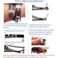 thumbnail image 5 of Correas elegantes (pequeñas, medianas, grandes, XL) con cierre de acero inoxidable y piezas en bronce para mujer, correa de cuero de repuesto ajustable para Apple Watch de 38 mm (series 1,, 5 of 5