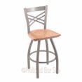 thumbnail image 6 of Holland Catalina XL 25" Counter Stool - Nickel/Natural Maple Seat, 6 of 7