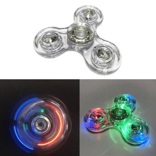 Crystal LED Light Fidget Finger Hand Tri Hand Ceramic Desk Toy Anxiety Stress Reducer For Kids Adults - Walmart.com