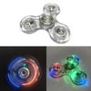 Crystal LED Light Fidget Spinner Finger Hand Tri Hand Ceramic Desk Toy Anxiety Stress Reducer For Kids Adults