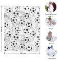 thumbnail image 4 of Gray Soccer Balls Pattern Blanket,Comfortable Soft Lamb Wool Throw Blanket,All Season,Warm Lightweight Blankets for Sofa Bed Couch Living Room Chair,30"x40", 4 of 4