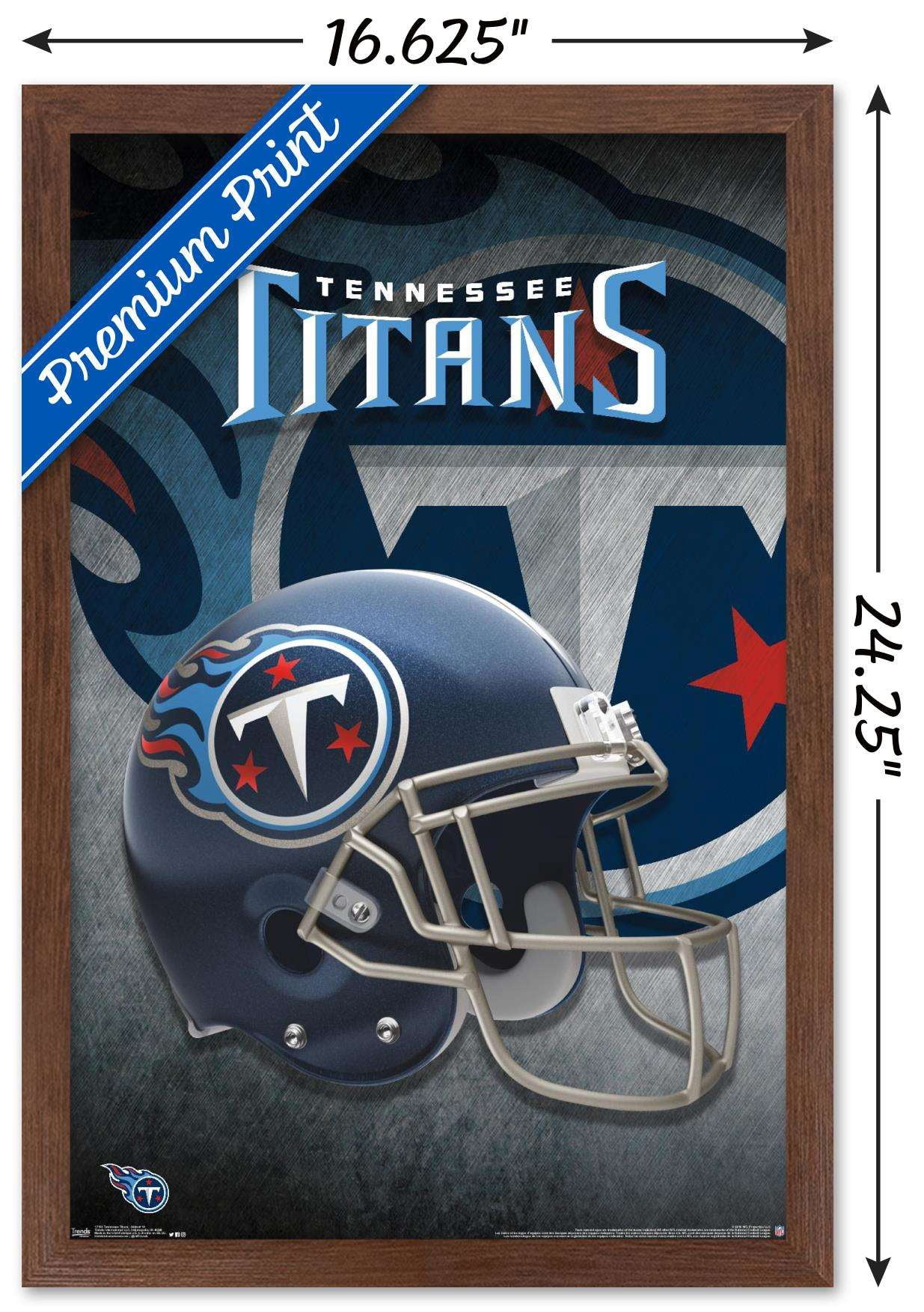 NFL Tennessee Titans - Helmet 18 Wall Poster, 14.725" x 22.375", Framed