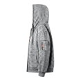 thumbnail image 6 of FENGYOU Mens Heavyweight Fleece Lined Zip Up Hoodie Loose Fit Hooded Sweatshirt Multi Pocket Casual Jacket Outerwear Light Gray 3XL, 6 of 7
