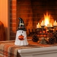 thumbnail image 4 of Witch Hat Ceramic Ghost Night Light, Warm Glow Tabletop Statue, Pumpkin Accent Lamp for Mantel, Fall Home Party Layout, 4 of 5
