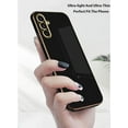 thumbnail image 3 of Compatible with Samsung Galaxy A24 Case for Women Men, Ultra Thin Samsung A24 Case Silicone Cute Shockproof Plating Electroplate Soft Phone Case Cover (Black), 3 of 13