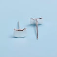 thumbnail image 3 of RSAMD Simple Women Cute Cat Pet Earrings Silver Kitty Ear Studs Earring Jewelry, 3 of 3