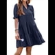 thumbnail image 2 of Vestido Plisado de Corta para Mujer, Azul Marino, Talla M, 2 of 6