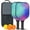 Black-1, variant on Pickleball Paddles Set Of 2, Fiberglass Surface, Fluid Smoke Aurora Art Style, 4 Balls & Bag