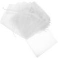 thumbnail image 4 of FRCOLOR Sheer Mesh Wine Gift Bag with Drawstring for Storage White Cloth Lightweight Portable 30Pcs, 4 of 10