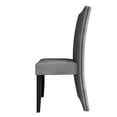 thumbnail image 6 of Castle Place Corduroy Contemporary Wooden Dining Chairs, Grey, Set of 2, 6 of 11