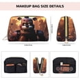 thumbnail image 4 of Saiise Five Nights At Freddy'S Print Makeup Bag PU Leather Travel Makeup Bag Organizer Makeup Pouch, Portable Cosmetic Bags for Women,Cute Make Up Bag for Travel Size Toiletries Accessories Brushes, 4 of 7