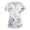 A004-Royal Blue, variant on BDPORKAS Easter Scrub Tops Women Stretchy V-Neck Scrubs Top Breathable Working Uniform Bunny Egg Hunt Print Medical Care Shirts Workwear