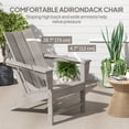 thumbnail image 4 of Outsunny HDPE Adirondack Chair, Muskoka Chair with High Back, Wide Armrests, 4 of 10