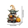 thumbnail image 2 of Pudcoco Ornements en Résine Citrouille Vampire Fantôme Effrayant Décorations d'Halloween Intérieur avec Lumière LED, 2 of 7