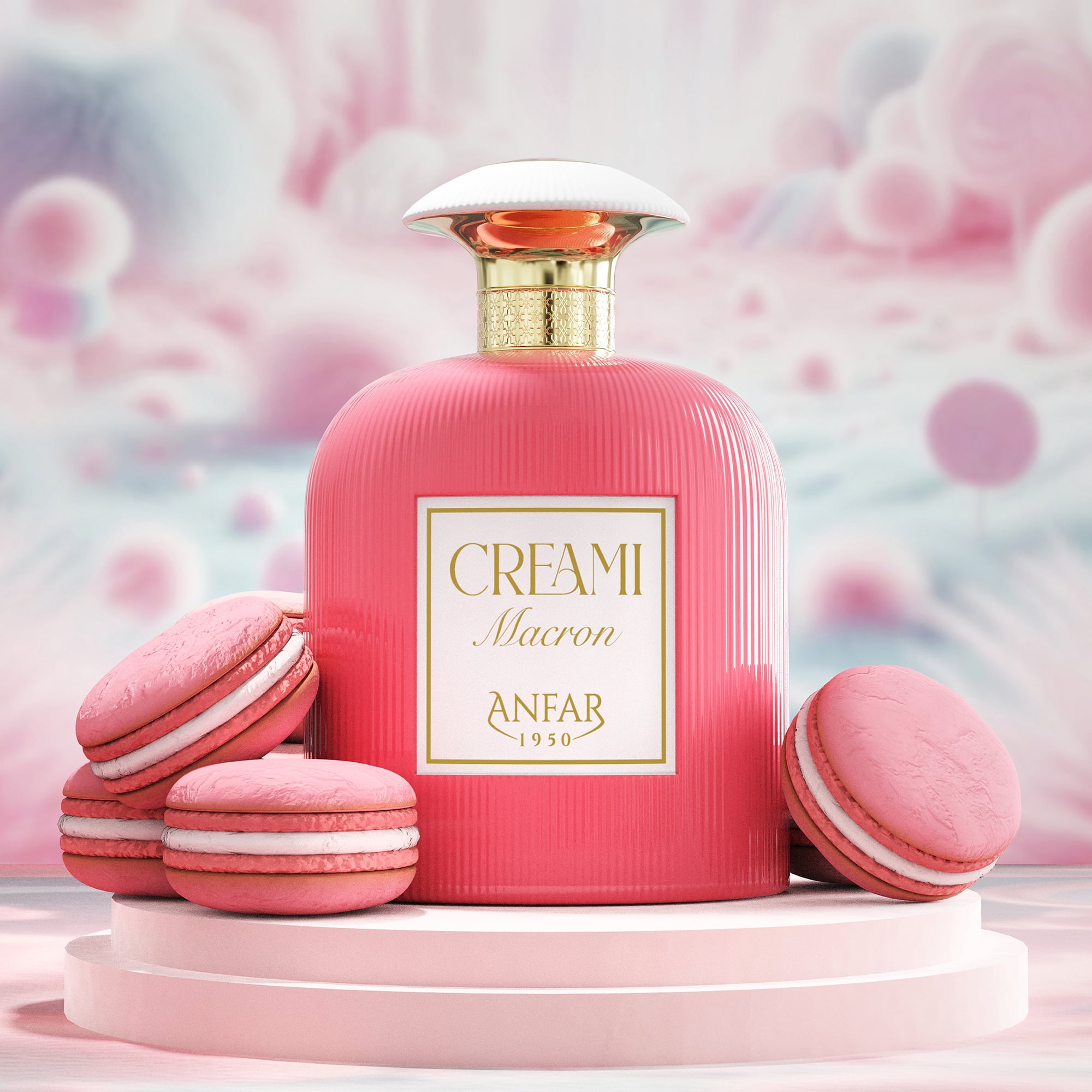 Anfar Creami Macron - Perfume for Women - Sweet Gourmand Fragrance - Opens with Espresso, Cappuccino, and Cocoa - Long Lasting Scent - 3.4 oz