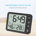 thumbnail image 3 of Mistaha Digital Indoor Thermometer & Hygrometer with Clock LCD Display 鈩? 鈩?Selectable Countdown Timer Accurate Temperature Humidity Monitor for Home Office, 3 of 8