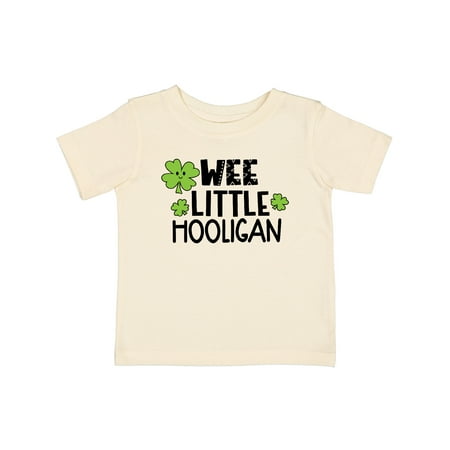 

Inktastic St. Patrick s Day Wee Little Hooligan with Clovers Gift Baby Boy or Baby Girl T-Shirt