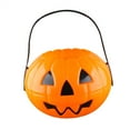 thumbnail image 2 of Halloween Decorations, Alloween Decoration Foldable and Detachable Two and a Half Bucket Large, Medium and Small Pp Candy Bag Bucket, plastic, Orange, 2 of 7