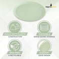 thumbnail image 4 of Impresserve Edge Collection 8" Disposable Plates, Mint Green (20 Pack) Heavy-Duty Plastic Dinnerware for Appetizers, Weddings, Parties, and Catering, 4 of 9