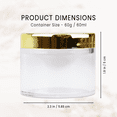 thumbnail image 2 of 2oz/60g/60ml High Quality Acrylic Leak Proof Clear Container Jars with Gold Lids 36pcs, 2 of 5