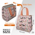 thumbnail image 3 of Dachshund and Flower Insulated Lunch Bag for Women & Adults,Large Portable Soft Cooler Lunch Bag,Thermal Food Storage Tote with Pearl Cotton,8.66L,8.75x5.75x9.5 Inch, 3 of 6
