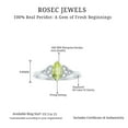 thumbnail image 5 of Rosec Jewels Solitaire Peridot Celtic Knot Ring with Diamond (4X8 mm, AAA Quality), 10K White Gold, US 8.50, 5 of 8
