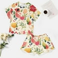 thumbnail image 4 of Various Fruits Pajamas Set Womens Loungewear Sleepwear 2 Piece PJ Sets, 4 of 7