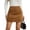 Khaki, variant on Tqcoqu Women's Solid Faux Suede Mini Skirt,High Waist Back Zipper A-Line Short Skirt