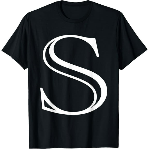 The Letter S Classic Style Capital Alphabet Monogram Initial T-Shirt