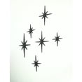 thumbnail image 2 of Zeckos Black Cast Iron 8 Pointed Starburst Wall Hangings Set of 6, 2 of 4