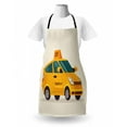 thumbnail image 3 of New York Taxi Apron, Modern Cab Illustration Designed in Cartoon Style Urban City Art Print, Unisex Kitchen Bib with Adjustable Neck for Cooking Gardening, Adult Size, Eggshell Marigold, by Ambesonne, 3 of 4