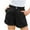 Black, variant on Ltctricy Girls' Shorts Children Casual Elastic High Waisted Wide Leg Pleated School Shorts Trendy Summer Shorts with Pockets