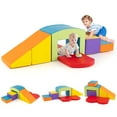 thumbnail image 1 of Costway Ensemble de Jeu d'Activité d'Escalade et de Rampement Multicolore 6 Pcs avec Escaliers Glissades en Tunnel et Rampe, 1 of 10