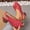 #196-Red, variant on Wowcloth Heel Sandals for Women – Thick Sole Openwork Design with Single Strap for Retro Summer Casual Wear