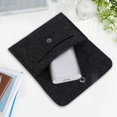 thumbnail image 3 of Cartera de fieltro de lana a la moda, monederos para cambiar monedas, Mini bolsa para guardar tarjetas de crédito de identificación (negro), 3 of 8