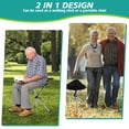 thumbnail image 6 of Eurhowing 2-in-1 Folding Walking Stick with Seat, Portable Trekking Pole & Hiking Chair, Adjustable Aluminum Cane for Seniors, Hiking, Camping, Up to 330lbs, Black, 6 of 8