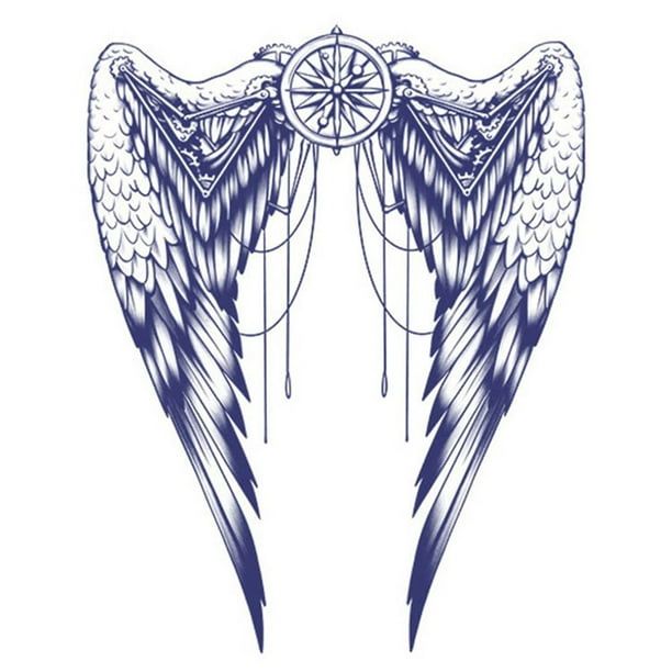 (Espalda Completa 18) (D) 1 Uds. Etiqueta Engomada Del Tatuaje La Espalda Completa Del Jugo Ángel 480*340mm Pegatina Del Tatuaje Del Cuerpo