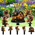 thumbnail image 2 of JoyMoreHome Halloween Fairy Garden Sign with Stake, 2D Flat Acrylic Elf Fairies with Pumpkin Lanterns Sign, Fairy Garden Accessories for Outdoor Indoor Yard Lawn Pot Plants, 2 of 7