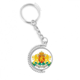 thumbnail image 1 of bulgaria national emblem rotatable keyholder disc accessories chain clip, 1 of 3
