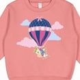 thumbnail image 3 of Inktastic Hot Air Balloon with Flowers and Clouds Toddler Sweatshirt, 3 of 4
