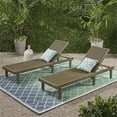 thumbnail image 2 of Afuera Living Contemporary Outdoor Wood Chaise Lounge in Gray (Set of 2), 2 of 11