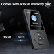 thumbnail image 4 of Reproductor MP3 MP4 Bluetooth 5.0 con Pantalla LCD y 16GB de Almacenamiento con Radio FM Grabadora de Voz y Sonido HiFi Graves Profundos para Deportes, 4 of 5