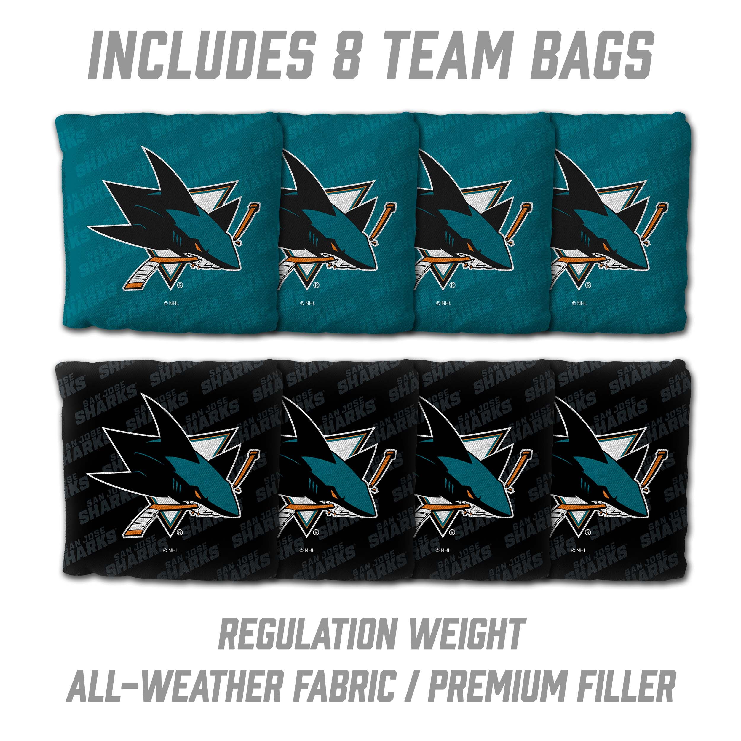 YouTheFan NHLSan Jose Sharks 2' x 4' Cornhole Game