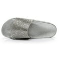 thumbnail image 5 of Dakaela Womens Platform Sandals Rhinestone Slip on Slide Sandal Open Toe Beach Walking Slipper Shoes, 5 of 6