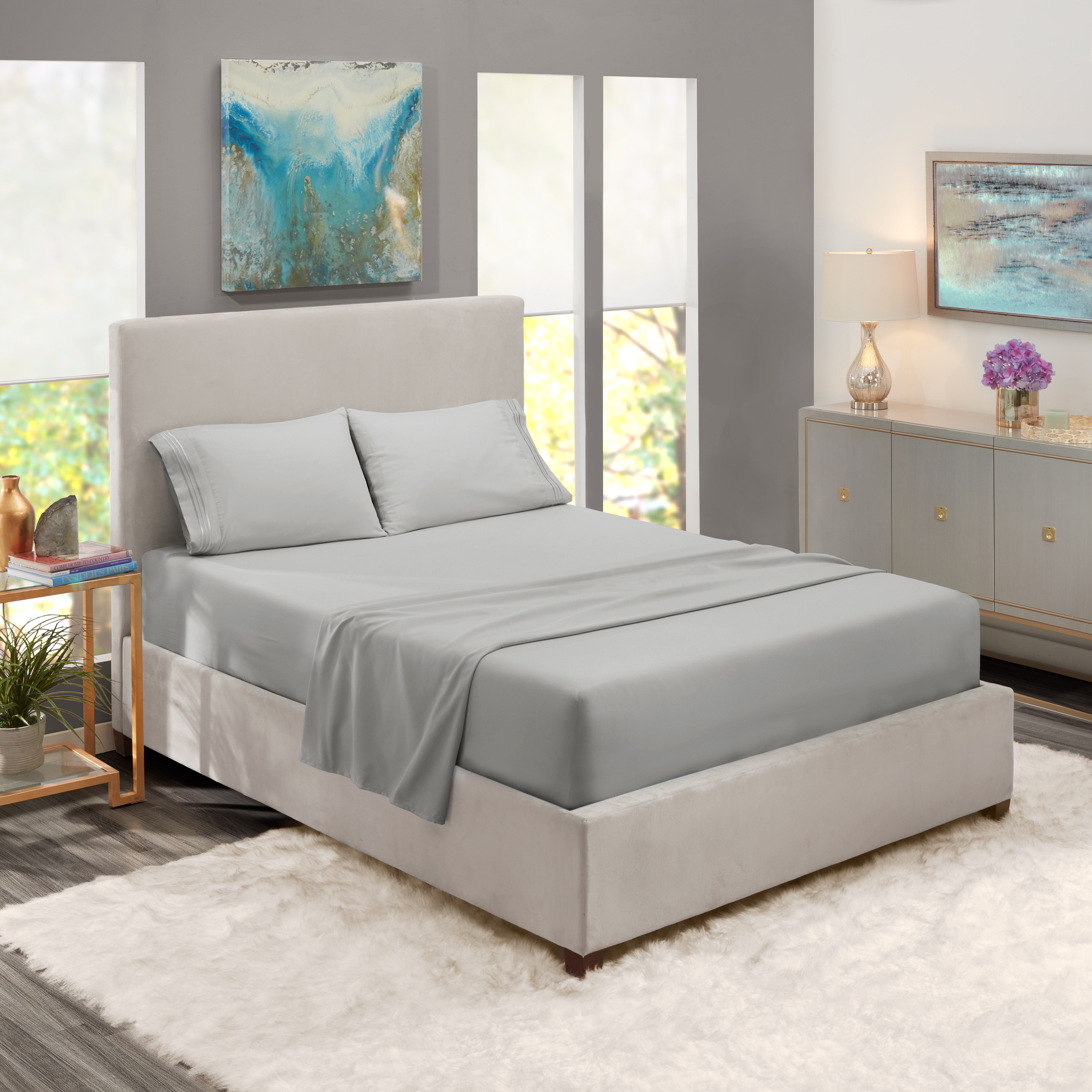 All Sizes Bamboo Bed Sheet Set 6 PCS Deep Pocket Natura Ultra Soft Cool Bedding 